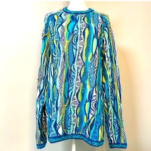 Vintage COOGI Australia Biggie OG pullover 3D knit cotton crewneck sweater Sz L
